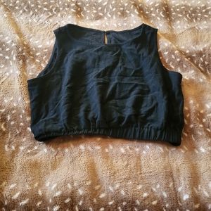 Black tank crop top